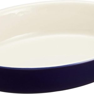 staub Dish 40508-598 Oval Dish Grand Blue 6.7 inches (17 cm) Ceramic Au Gratin Dish, Oven Safe